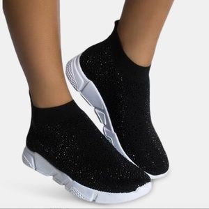 Azalea Wang Diamonds Are Forever Flat Diamond Sneaker SZ 8 NWTB